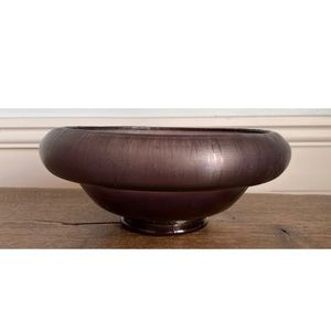 Vintage Fenton wisteria iridescent purple art glass bowl